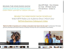 Tablet Screenshot of behindthemindradioshow.com